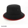 Black Red Microfibre Bucket Hats